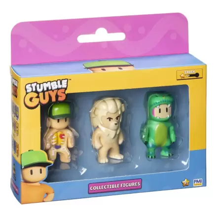 Stumble Guys: Wave 2 3-figurkowe kolekcjonerskie figurki w pudełku okienkowym Inside Out + Kiara + T-Rex Guy zdjęcie produktu