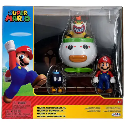 Super Mario Bros Mario and Bowser Jr. figurki blister 6cm zdjęcie produktu
