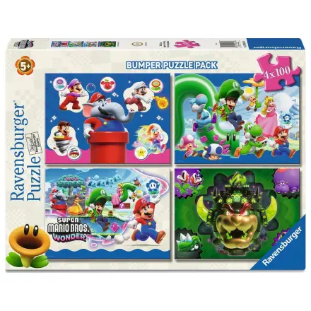 Super Mario puzzle 4x100 sztuk zdjęcie produktu