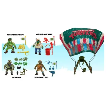 Teenage Mutant Ninja Turtles Classic Action Figures 4-pak Sewer Heroes z Parachute zdjęcie produktu
