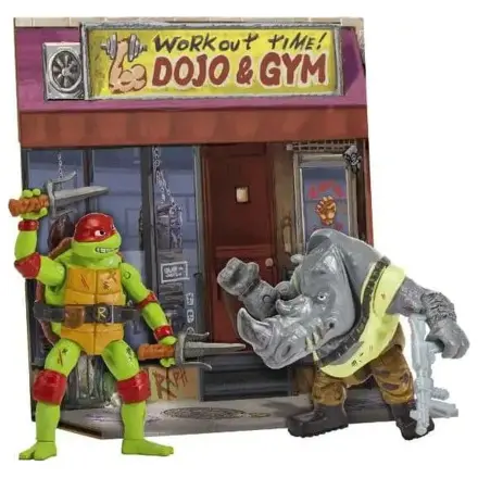 Teenage Mutant Ninja Turtles: Mutant Mayhem Battle Pack figurki akcji Raphael vs. Rocksteady 11 cm zdjęcie produktu