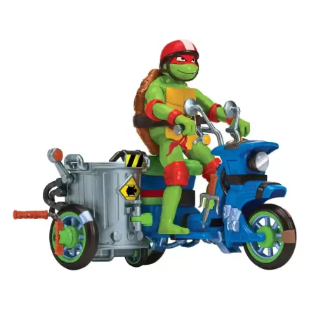 Wojownicze Żółwie Ninja: Zmutowany chaos figurka akcji Raphael i skuter z bocznym wózkiem 11 cm zdjęcie produktu