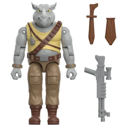 Teenage Mutant Ninja Turtles ReAction+ Figurka Akcji Fala 02 Rocksteady zdjęcie produktu
