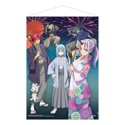 That Time I Got Reincarnated as a Slime Wallscroll New Year's Celebrations 50 x 70 cm – Zostałem Reinkarnowany jako Śluz Wallscroll Obchody Nowego Roku 50 x 70 cm termékfotója