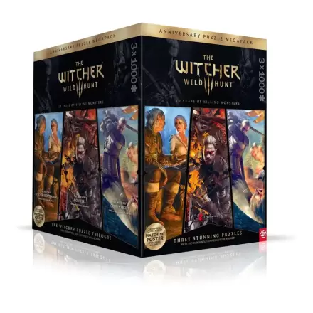 The Witcher 3 Puzzle Trylogia Dziki Gon 10 Lat Zabijania Potworów (3 x 1000 elementów) zdjęcie produktu
