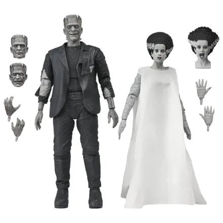 Universal Monsters 2-pak figurek Bride of Frankenstein 90th Anniversary The Monster & His Mate (B&W) 18 cm zdjęcie produktu
