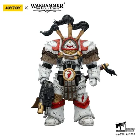 Warhammer 40,000 Action Figure White Scars Legion Praetor w pancerzu Cataphractii Terminator z Cyber Hawkiem, mieczem Chogorian i combi-melta 14 cm zdjęcie produktu