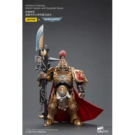 Warhammer 40k Figurka Akcji 1/18 Adeptus Custodes Shield Captain z Włócznią Strażniczą 12 cm termékfotója