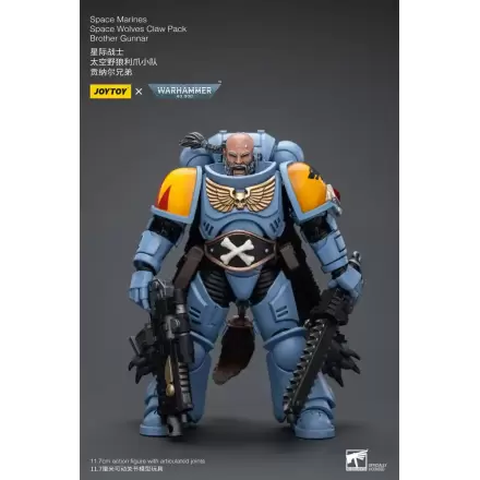 Warhammer 40k Figurka Akcji 1/18 Space Marines Space Wolves Claw Pack Brat Gunnar 12 cm termékfotója