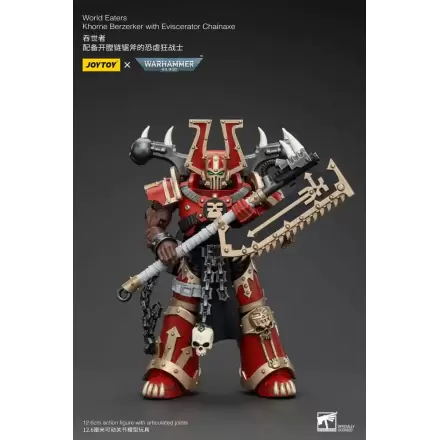 Warhammer 40k Figurka Akcji 1/18 World Eaters Khorne Berzerker z Eviscerator Chainaxe 13 cm termékfotója