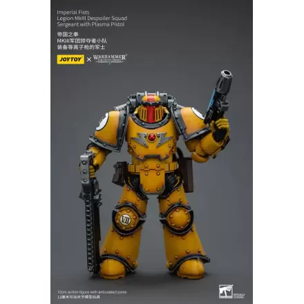 Warhammer The Horus Heresy Figurka Akcji 1/18 Imperial Fists Legion MkIII Despoiler Squad Sergeant z Plasma Pistol 12 cm termékfotója