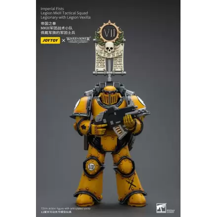 Warhammer The Horus Heresy Figurka Akcji 1/18 Imperial Fists Legion MkIII Tactical Squad Legionista z Legion Vexilla 12 cm termékfotója