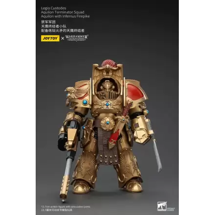 Warhammer The Horus Heresy Figurka Akcji 1/18 Legio Custodes Aquilon Terminator Squad Aquilon z Infernus Firepike 14 cm termékfotója