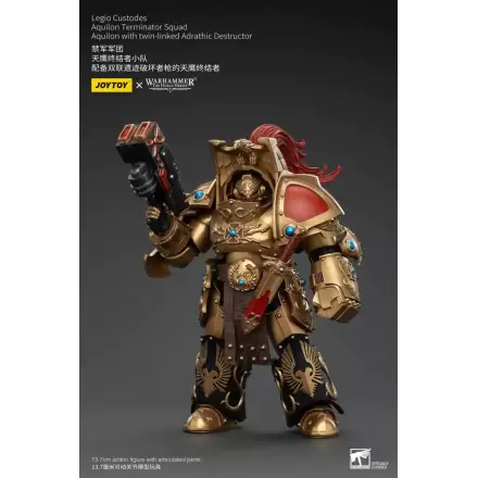 Warhammer The Horus Heresy Figurka Akcji 1/18 Legio Custodes Aquilon Terminator Squad Aquilon z Twin-Linked Adrathic Destructor 14 cm termékfotója