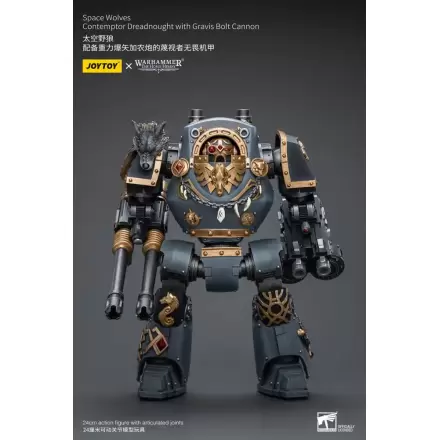 Warhammer The Horus Heresy Figurka Akcji 1/18 Space Wolves Contemptor Dreadnought z Gravis Bolt Cannon 12 cm termékfotója