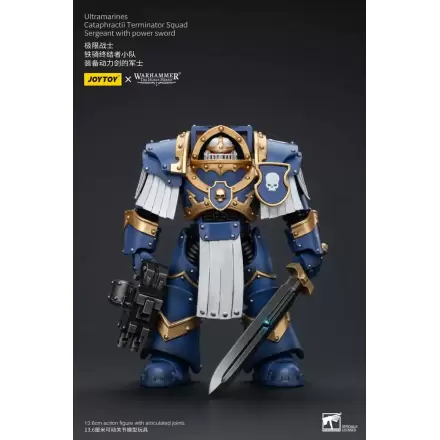 Warhammer The Horus Heresy Figurka Akcji 1/18 Ultramarines Cataphractii Terminator Squad Sergeant z Power Sword 14 cm termékfotója