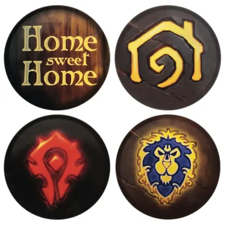 World of Warcraft Coaster 4-pak wydrukowany metalowy zdjęcie produktu